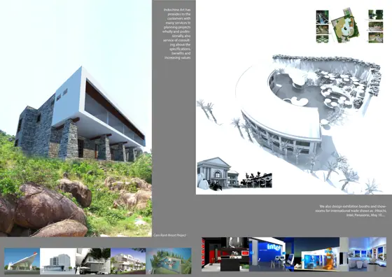 Kiến trúc — Cam Ranh Resort và gian hàng triển lãm Intel, Panasonic, Hitachi
